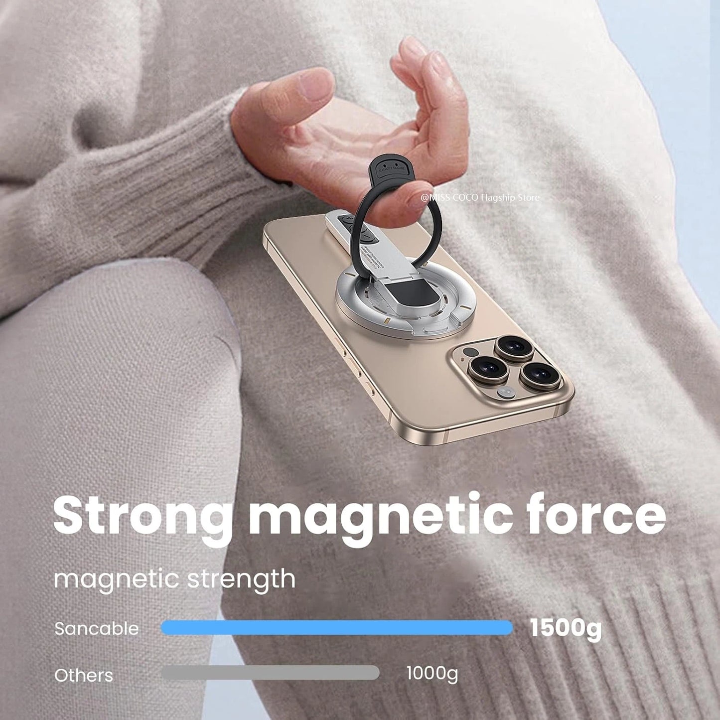 MagGrip 3-in-1 Magnetic Phone Stand & Ring Holder