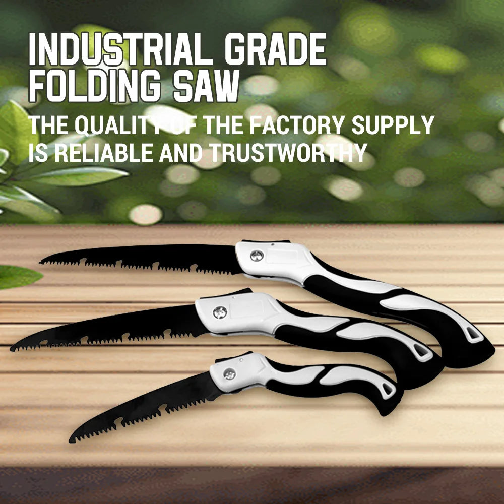 AIRAJ 9.4" Folding Pruning Saw – SK5 Steel Teeth, Portable Hand Saw for Camping & Gardening