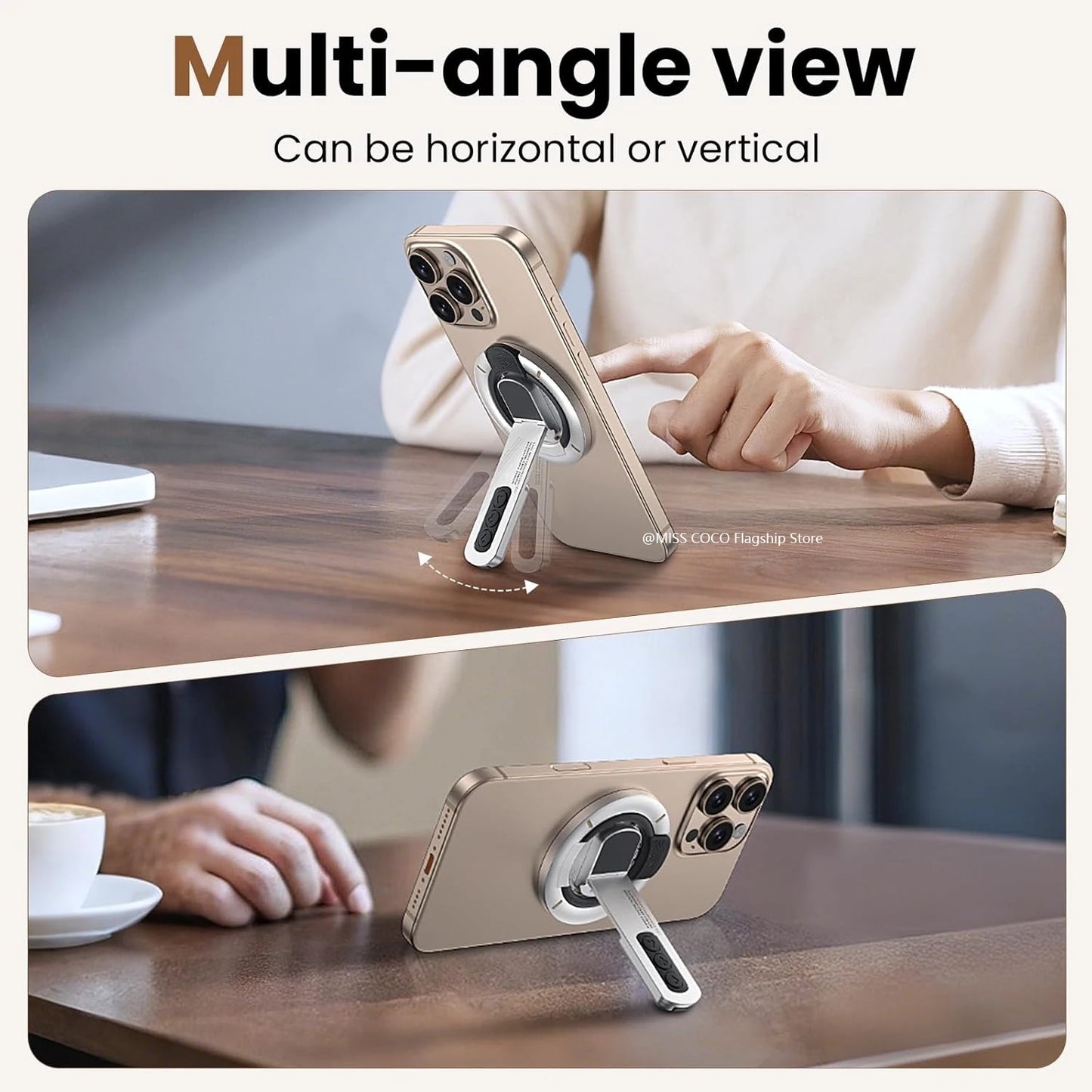 MagGrip 3-in-1 Magnetic Phone Stand & Ring Holder