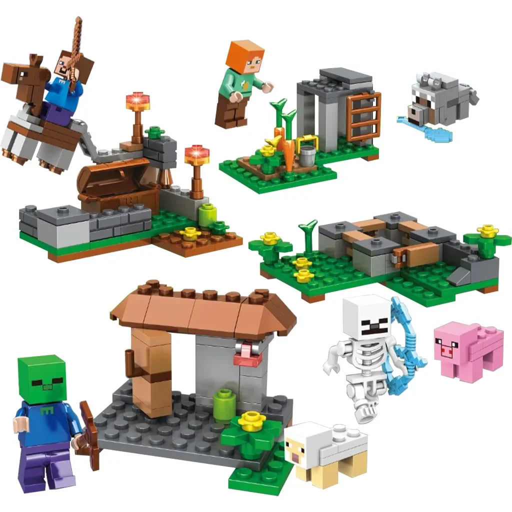 Minecraft Farm Adventures – 4-in-1 LEGO Building Blocks Set