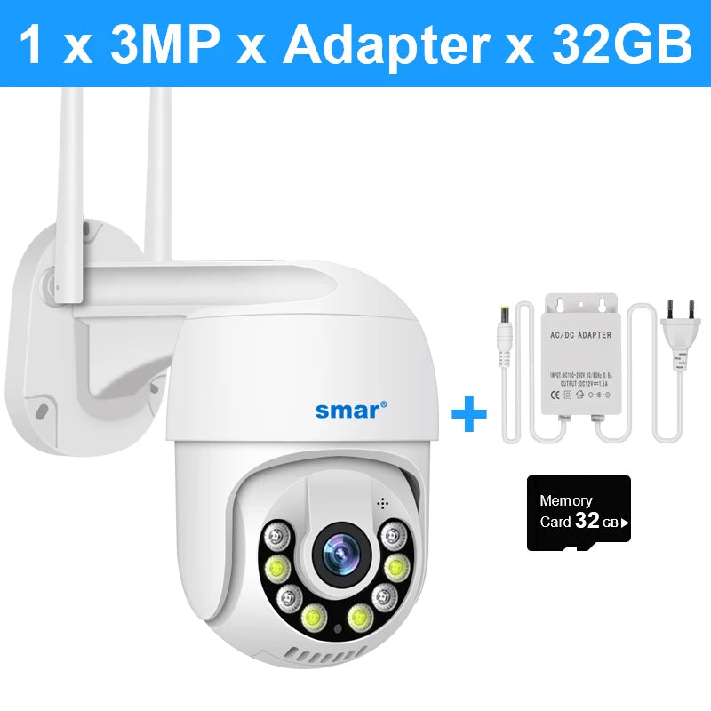 Smart 1080P Wireless PTZ IP Camera – Outdoor Security Dome with Cloud Storage & Two-Way Audio