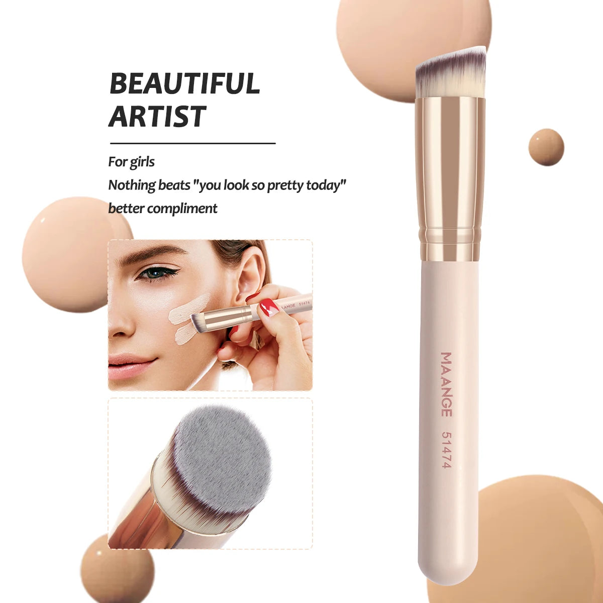 MAANGE 7-Piece Luxe Makeup Brush Set