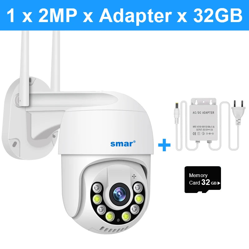 Smart 1080P Wireless PTZ IP Camera – Outdoor Security Dome with Cloud Storage & Two-Way Audio