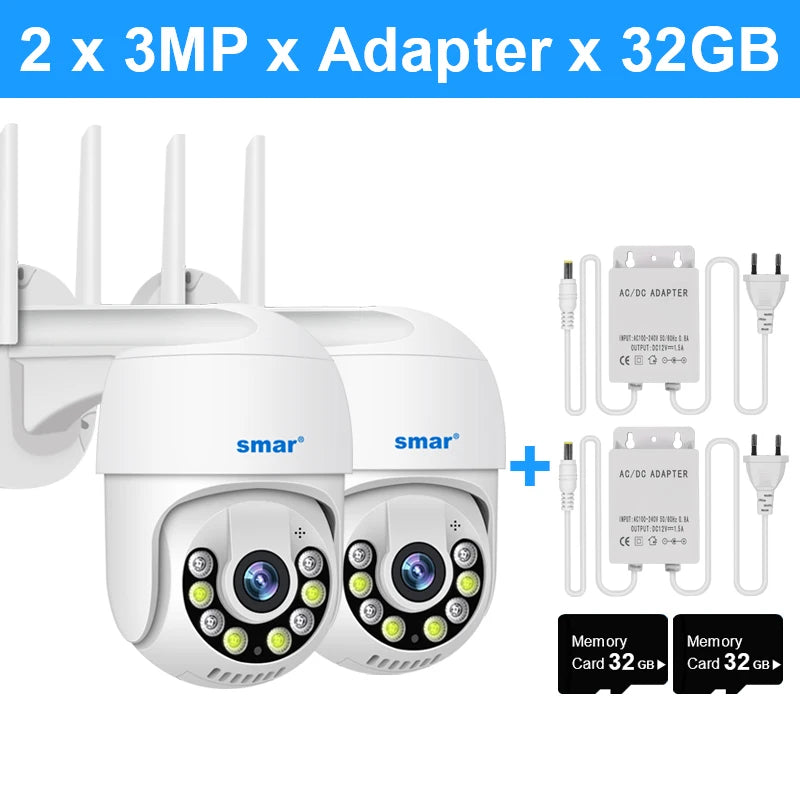 Smart 1080P Wireless PTZ IP Camera – Outdoor Security Dome with Cloud Storage & Two-Way Audio