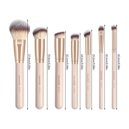 MAANGE 7-Piece Luxe Makeup Brush Set